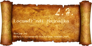 Locsmándi Hajnalka névjegykártya